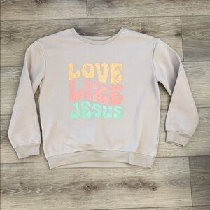 Beige Sweatshirt - Love Like Jesus